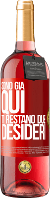 29,95 € Spedizione Gratuita | Vino rosato Edizione ROSÉ Sono già qui. Ti restano due desideri Etichetta Rossa. Etichetta personalizzabile Vino giovane Raccogliere 2023 Tempranillo