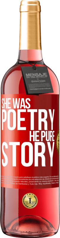 29,95 € Free Shipping | Rosé Wine ROSÉ Edition She was poetry, he pure story Red Label. Customizable label Young wine Harvest 2022 Tempranillo