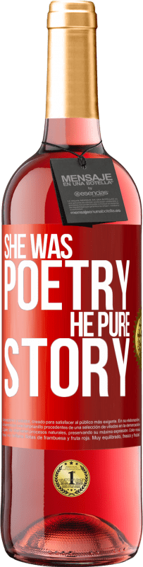 29,95 € Free Shipping | Rosé Wine ROSÉ Edition She was poetry, he pure story Red Label. Customizable label Young wine Harvest 2023 Tempranillo