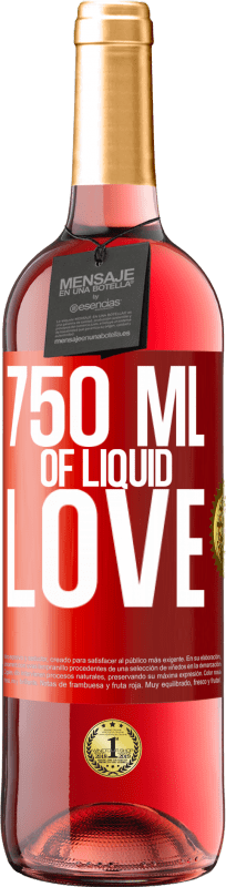 29,95 € 送料無料 | ロゼワイン ROSÉエディション 750ミリリットル液体愛の 赤いタグ. カスタマイズ可能なラベル 若いワイン 収穫 2023 Tempranillo