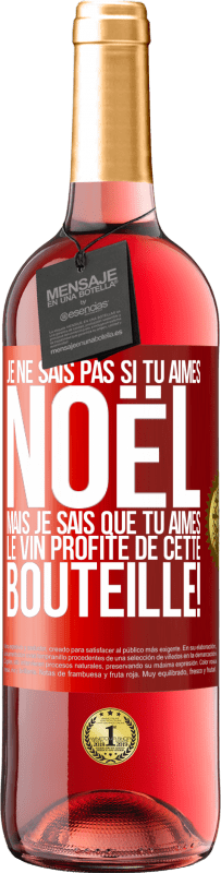 29,95 € Envoi gratuit | Vin rosé Édition ROSÉ Je ne sais pas si tu aimes Noël mais je sais que tu aimes le vin. Profite de cette bouteille! Étiquette Rouge. Étiquette personnalisable Vin jeune Récolte 2024 Tempranillo