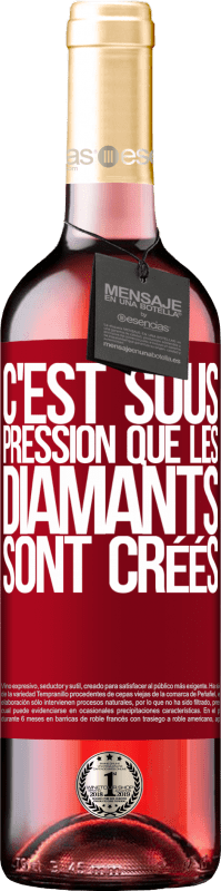 29,95 € Envoi gratuit | Vin rosé Édition ROSÉ C'est sous pression que les diamants sont créés Étiquette Rouge. Étiquette personnalisable Vin jeune Récolte 2025 Tempranillo