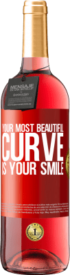 29,95 € Free Shipping | Rosé Wine ROSÉ Edition Your most beautiful curve is your smile Red Label. Customizable label Young wine Harvest 2024 Tempranillo