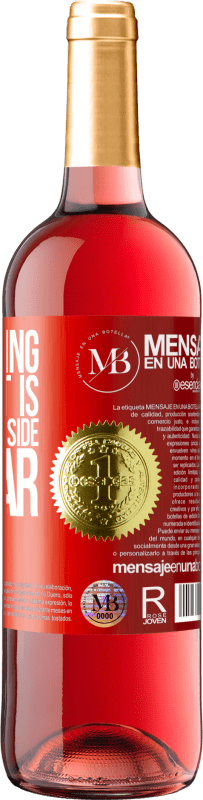 29,95 € Free Shipping | Rosé Wine ROSÉ Edition Everything you want is on the other side of fear Red Label. Customizable label Young wine Harvest 2022 Tempranillo
