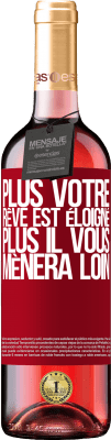 29,95 € Envoi gratuit | Vin rosé Édition ROSÉ Plus votre rêve est éloigné, plus il vous mènera loin Étiquette Rouge. Étiquette personnalisable Vin jeune Récolte 2025 Tempranillo