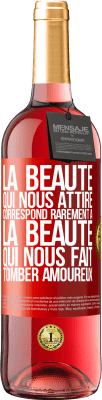 29,95 € Envoi gratuit | Vin rosé Édition ROSÉ La beauté qui nous attire correspond rarement à la beauté qui nous fait tomber amoureux Étiquette Rouge. Étiquette personnalisable Vin jeune Récolte 2023 Tempranillo