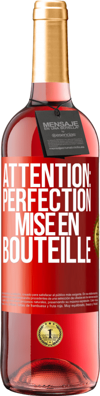 29,95 € Envoi gratuit | Vin rosé Édition ROSÉ Attention: perfection mise en bouteille Étiquette Rouge. Étiquette personnalisable Vin jeune Récolte 2023 Tempranillo