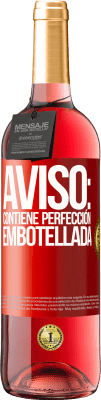 29,95 € Envío gratis | Vino Rosado Edición ROSÉ Aviso: contiene perfección embotellada Etiqueta Roja. Etiqueta personalizable Vino joven Cosecha 2024 Tempranillo