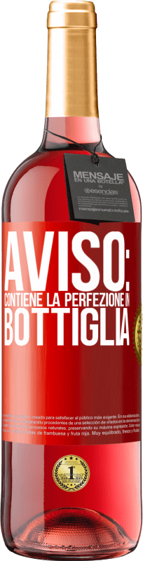 29,95 € Spedizione Gratuita | Vino rosato Edizione ROSÉ Avviso: contiene la perfezione in bottiglia Etichetta Rossa. Etichetta personalizzabile Vino giovane Raccogliere 2023 Tempranillo