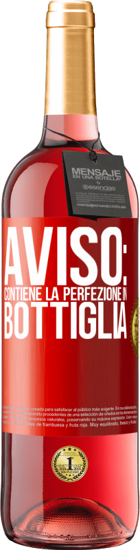 29,95 € Spedizione Gratuita | Vino rosato Edizione ROSÉ Avviso: contiene la perfezione in bottiglia Etichetta Rossa. Etichetta personalizzabile Vino giovane Raccogliere 2024 Tempranillo