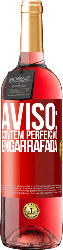 29,95 € Envio grátis | Vinho rosé Edição ROSÉ Aviso: contém perfeição engarrafada Etiqueta Vermelha. Etiqueta personalizável Vinho jovem Colheita 2024 Tempranillo