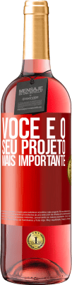 29,95 € Envio grátis | Vinho rosé Edição ROSÉ Você é o seu projeto mais importante Etiqueta Vermelha. Etiqueta personalizável Vinho jovem Colheita 2024 Tempranillo