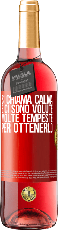 29,95 € Spedizione Gratuita | Vino rosato Edizione ROSÉ Si chiama calma, e ci sono volute molte tempeste per ottenerlo Etichetta Rossa. Etichetta personalizzabile Vino giovane Raccogliere 2024 Tempranillo