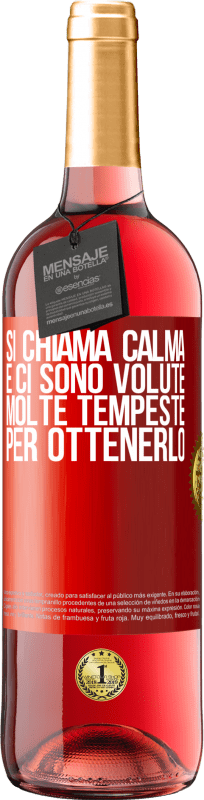 29,95 € Spedizione Gratuita | Vino rosato Edizione ROSÉ Si chiama calma, e ci sono volute molte tempeste per ottenerlo Etichetta Rossa. Etichetta personalizzabile Vino giovane Raccogliere 2025 Tempranillo