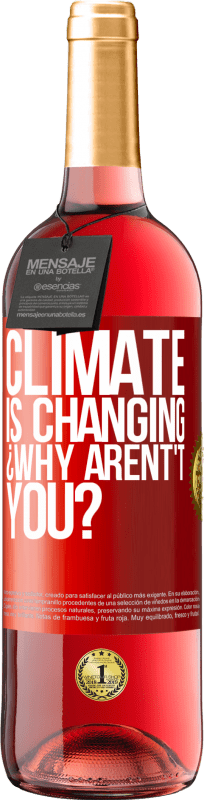 29,95 € Free Shipping | Rosé Wine ROSÉ Edition Climate is changing ¿Why arent't you? Red Label. Customizable label Young wine Harvest 2023 Tempranillo