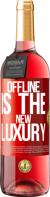 29,95 € 免费送货 | 桃红葡萄酒 ROSÉ版 Offline is the new luxury 红色标签. 可自定义的标签 青年酒 收成 2023 Tempranillo