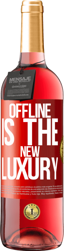 29,95 € 免费送货 | 桃红葡萄酒 ROSÉ版 Offline is the new luxury 红色标签. 可自定义的标签 青年酒 收成 2024 Tempranillo