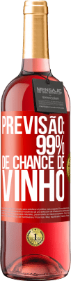 29,95 € Envio grátis | Vinho rosé Edição ROSÉ Previsão: 99% de chance de vinho Etiqueta Vermelha. Etiqueta personalizável Vinho jovem Colheita 2023 Tempranillo