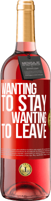 29,95 € 送料無料 | ロゼワイン ROSÉエディション 出発したいままにしたい 赤いタグ. カスタマイズ可能なラベル 若いワイン 収穫 2024 Tempranillo