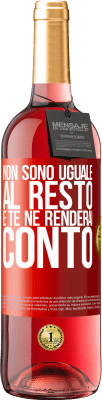 29,95 € Spedizione Gratuita | Vino rosato Edizione ROSÉ Non sono uguale al resto e te ne renderai conto Etichetta Rossa. Etichetta personalizzabile Vino giovane Raccogliere 2023 Tempranillo