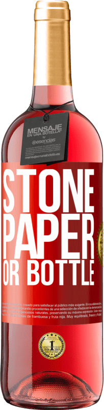29,95 € 免费送货 | 桃红葡萄酒 ROSÉ版 石头，纸或瓶子 红色标签. 可自定义的标签 青年酒 收成 2023 Tempranillo