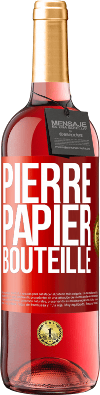 29,95 € Envoi gratuit | Vin rosé Édition ROSÉ Pierre-papier-bouteille Étiquette Rouge. Étiquette personnalisable Vin jeune Récolte 2023 Tempranillo