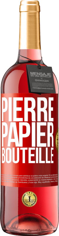 29,95 € Envoi gratuit | Vin rosé Édition ROSÉ Pierre-papier-bouteille Étiquette Rouge. Étiquette personnalisable Vin jeune Récolte 2024 Tempranillo