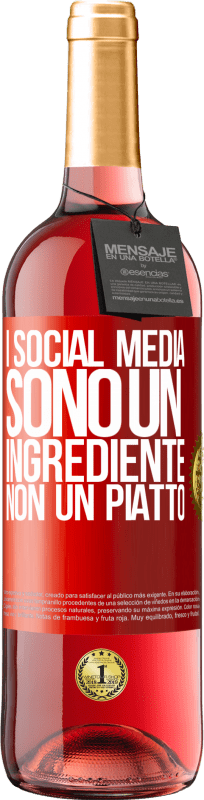 29,95 € Spedizione Gratuita | Vino rosato Edizione ROSÉ I social media sono un ingrediente, non un piatto Etichetta Rossa. Etichetta personalizzabile Vino giovane Raccogliere 2025 Tempranillo