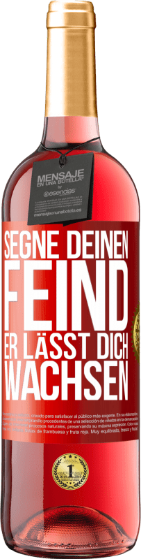 29,95 € Kostenloser Versand | Roséwein ROSÉ Ausgabe Segne deinen Feind. Er lässt dich wachsen Rote Markierung. Anpassbares Etikett Junger Wein Ernte 2024 Tempranillo