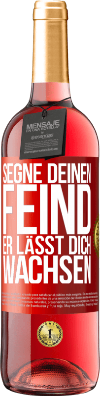 29,95 € Kostenloser Versand | Roséwein ROSÉ Ausgabe Segne deinen Feind. Er lässt dich wachsen Rote Markierung. Anpassbares Etikett Junger Wein Ernte 2025 Tempranillo
