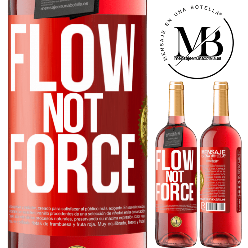 29,95 € Free Shipping | Rosé Wine ROSÉ Edition Flow, not force Red Label. Customizable label Young wine Harvest 2022 Tempranillo