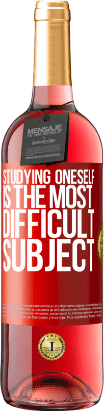 29,95 € 免费送货 | 桃红葡萄酒 ROSÉ版 自学是最困难的课题 红色标签. 可自定义的标签 青年酒 收成 2025 Tempranillo
