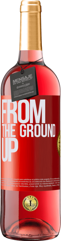 29,95 € Envío gratis | Vino Rosado Edición ROSÉ From The Ground Up Etiqueta Roja. Etiqueta personalizable Vino joven Cosecha 2023 Tempranillo