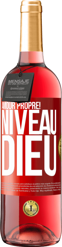 29,95 € Envoi gratuit | Vin rosé Édition ROSÉ Amour propre! Niveau Dieu Étiquette Rouge. Étiquette personnalisable Vin jeune Récolte 2024 Tempranillo