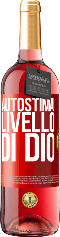 29,95 € Spedizione Gratuita | Vino rosato Edizione ROSÉ Autostima! Livello di Dio Etichetta Rossa. Etichetta personalizzabile Vino giovane Raccogliere 2024 Tempranillo