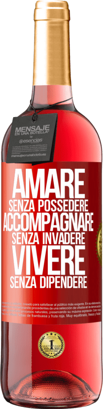 29,95 € Spedizione Gratuita | Vino rosato Edizione ROSÉ Amare senza possedere, accompagnare senza invadere, vivere senza dipendere Etichetta Rossa. Etichetta personalizzabile Vino giovane Raccogliere 2024 Tempranillo