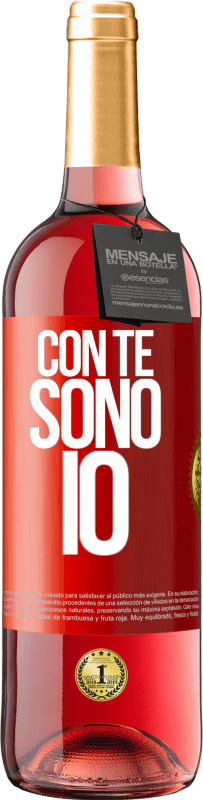 29,95 € Spedizione Gratuita | Vino rosato Edizione ROSÉ Con te sono io Etichetta Rossa. Etichetta personalizzabile Vino giovane Raccogliere 2023 Tempranillo