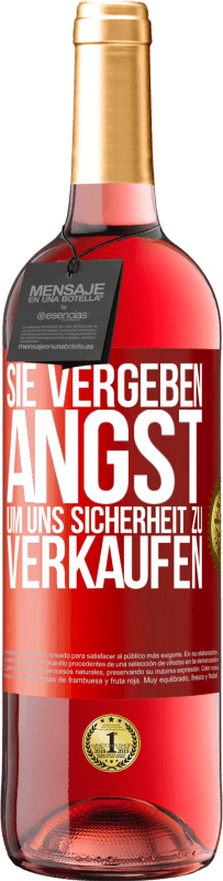 29,95 € Kostenloser Versand | Roséwein ROSÉ Ausgabe Sie vergeben Angst, um uns Sicherheit zu verkaufen Rote Markierung. Anpassbares Etikett Junger Wein Ernte 2023 Tempranillo