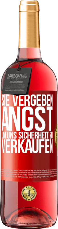 29,95 € Kostenloser Versand | Roséwein ROSÉ Ausgabe Sie vergeben Angst, um uns Sicherheit zu verkaufen Rote Markierung. Anpassbares Etikett Junger Wein Ernte 2024 Tempranillo