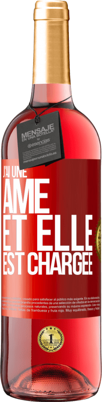 29,95 € Envoi gratuit | Vin rosé Édition ROSÉ J'ai une âme et elle est chargée Étiquette Rouge. Étiquette personnalisable Vin jeune Récolte 2023 Tempranillo