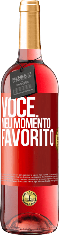 29,95 € Envio grátis | Vinho rosé Edição ROSÉ Você. Meu momento favorito Etiqueta Vermelha. Etiqueta personalizável Vinho jovem Colheita 2023 Tempranillo