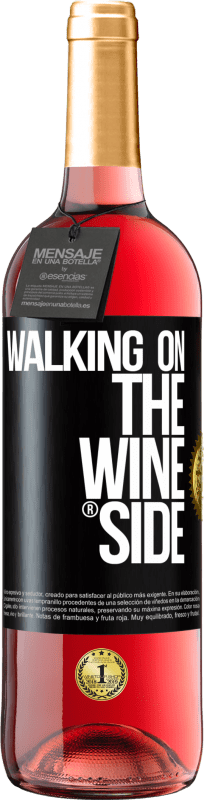 29,95 € Бесплатная доставка | Розовое вино Издание ROSÉ Walking on the Wine Side® Черная метка. Настраиваемая этикетка Молодое вино Урожай 2023 Tempranillo