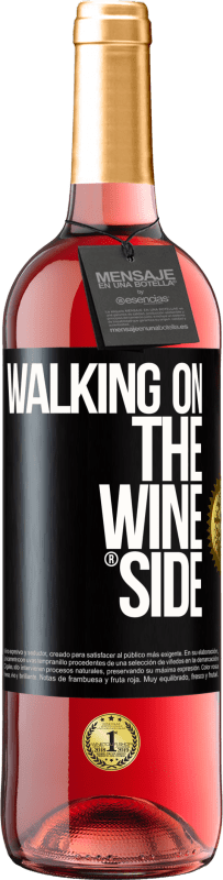 29,95 € Envío gratis | Vino Rosado Edición ROSÉ Walking on the Wine Side® Etiqueta Negra. Etiqueta personalizable Vino joven Cosecha 2024 Tempranillo