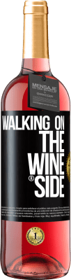 29,95 € Envio grátis | Vinho rosé Edição ROSÉ Walking on the Wine Side® Etiqueta Preta. Etiqueta personalizável Vinho jovem Colheita 2024 Tempranillo