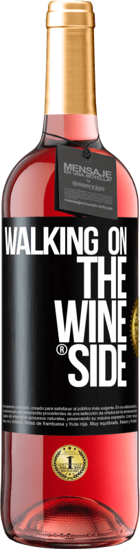 29,95 € Envio grátis | Vinho rosé Edição ROSÉ Walking on the Wine Side® Etiqueta Preta. Etiqueta personalizável Vinho jovem Colheita 2023 Tempranillo