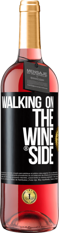 29,95 € Envio grátis | Vinho rosé Edição ROSÉ Walking on the Wine Side® Etiqueta Preta. Etiqueta personalizável Vinho jovem Colheita 2024 Tempranillo