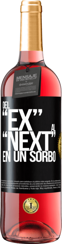 29,95 € Free Shipping | Rosé Wine ROSÉ Edition Del EX al NEXT en un sorbo Black Label. Customizable label Young wine Harvest 2023 Tempranillo