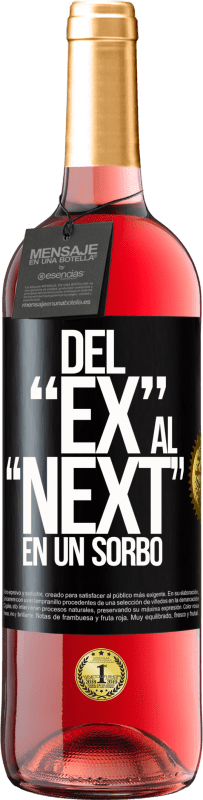 29,95 € Envío gratis | Vino Rosado Edición ROSÉ Del EX al NEXT en un sorbo Etiqueta Negra. Etiqueta personalizable Vino joven Cosecha 2024 Tempranillo