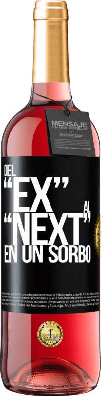 29,95 € Spedizione Gratuita | Vino rosato Edizione ROSÉ Del EX al NEXT en un sorbo Etichetta Nera. Etichetta personalizzabile Vino giovane Raccogliere 2025 Tempranillo
