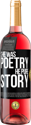 29,95 € Free Shipping | Rosé Wine ROSÉ Edition She was poetry, he pure story Black Label. Customizable label Young wine Harvest 2024 Tempranillo